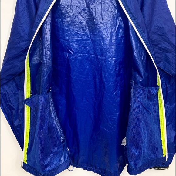 Hind 24/7 365 Run Running Light Hooded Windbreaker Jacket Blue Small - Picture 10 of 15